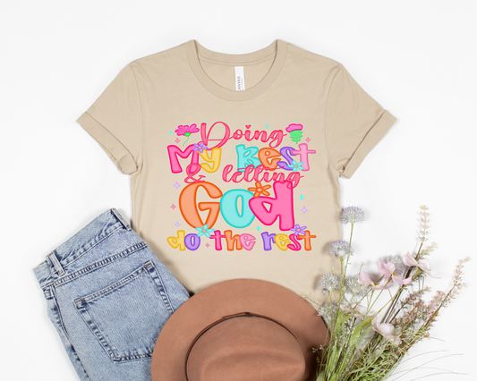 Doing my best and letting God do the rest DTF transfer