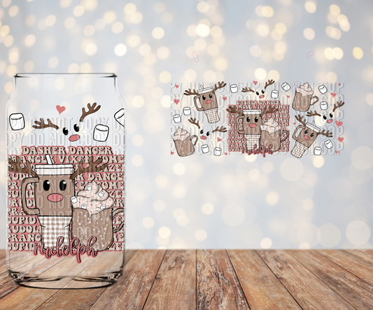 Santa's Reindeer Libbey wrap
