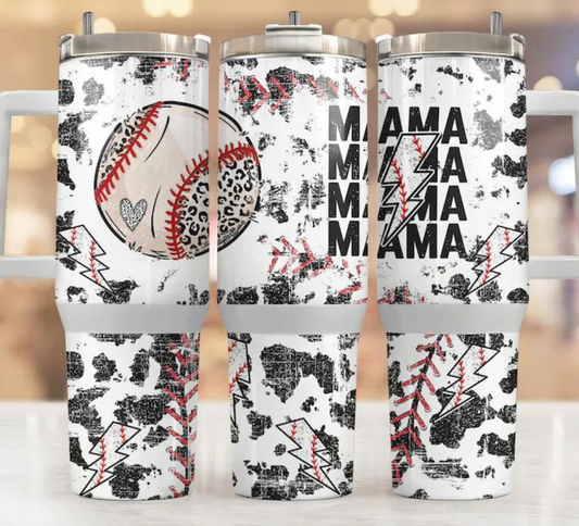 Baseball Mama 40oz Quencher Sublimation Transfer