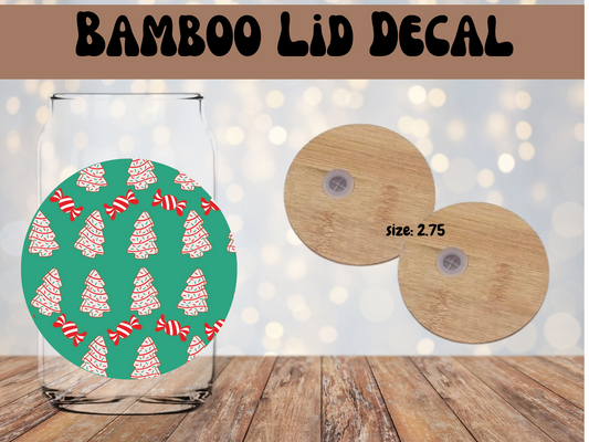 Christmas Cakes Lid Decal
