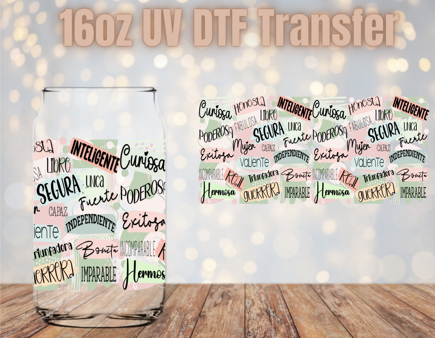Affirmaciones Positivas UV DTF Wrap