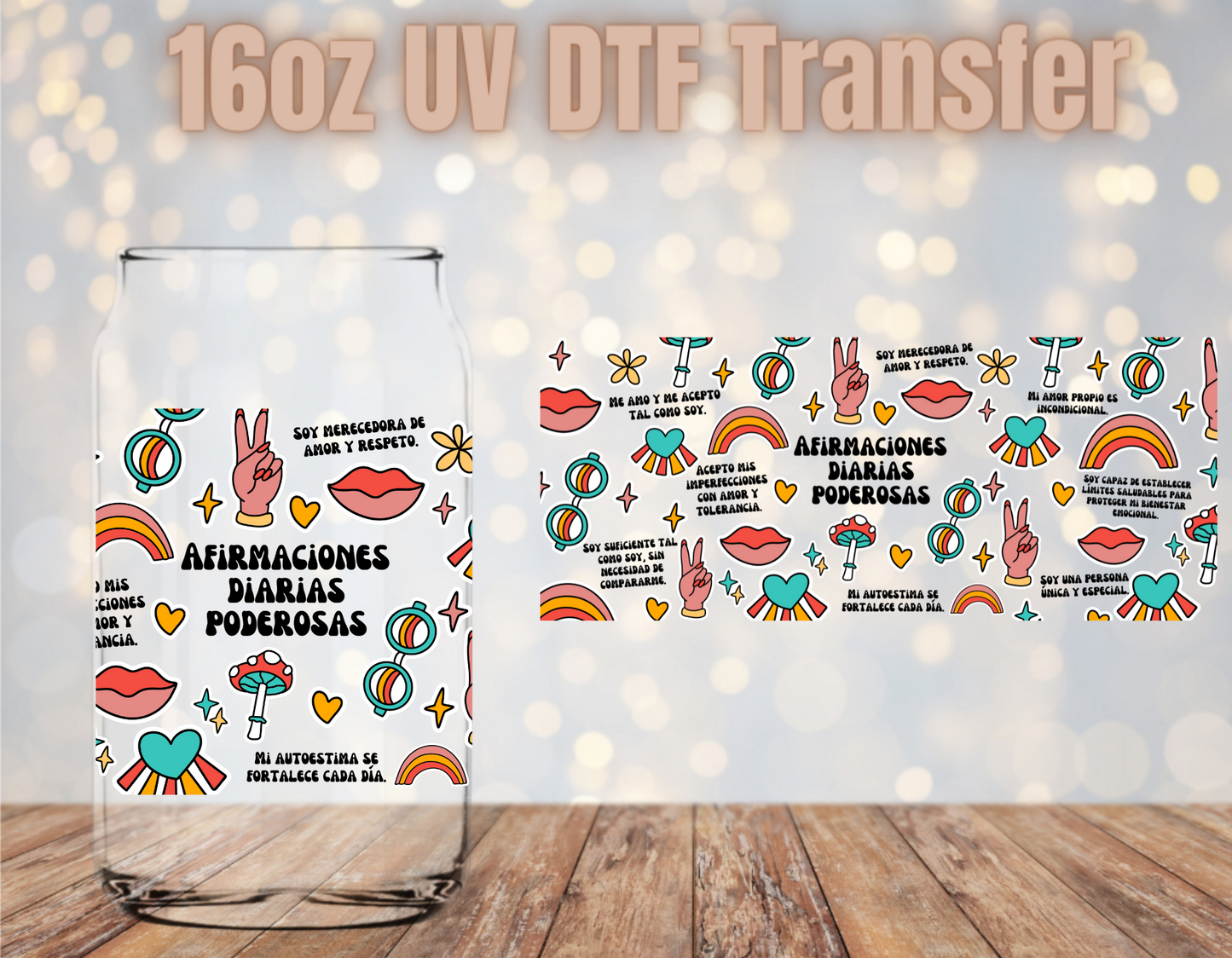 Afirmaciones Diarias Poderosas UV DTF Wrap