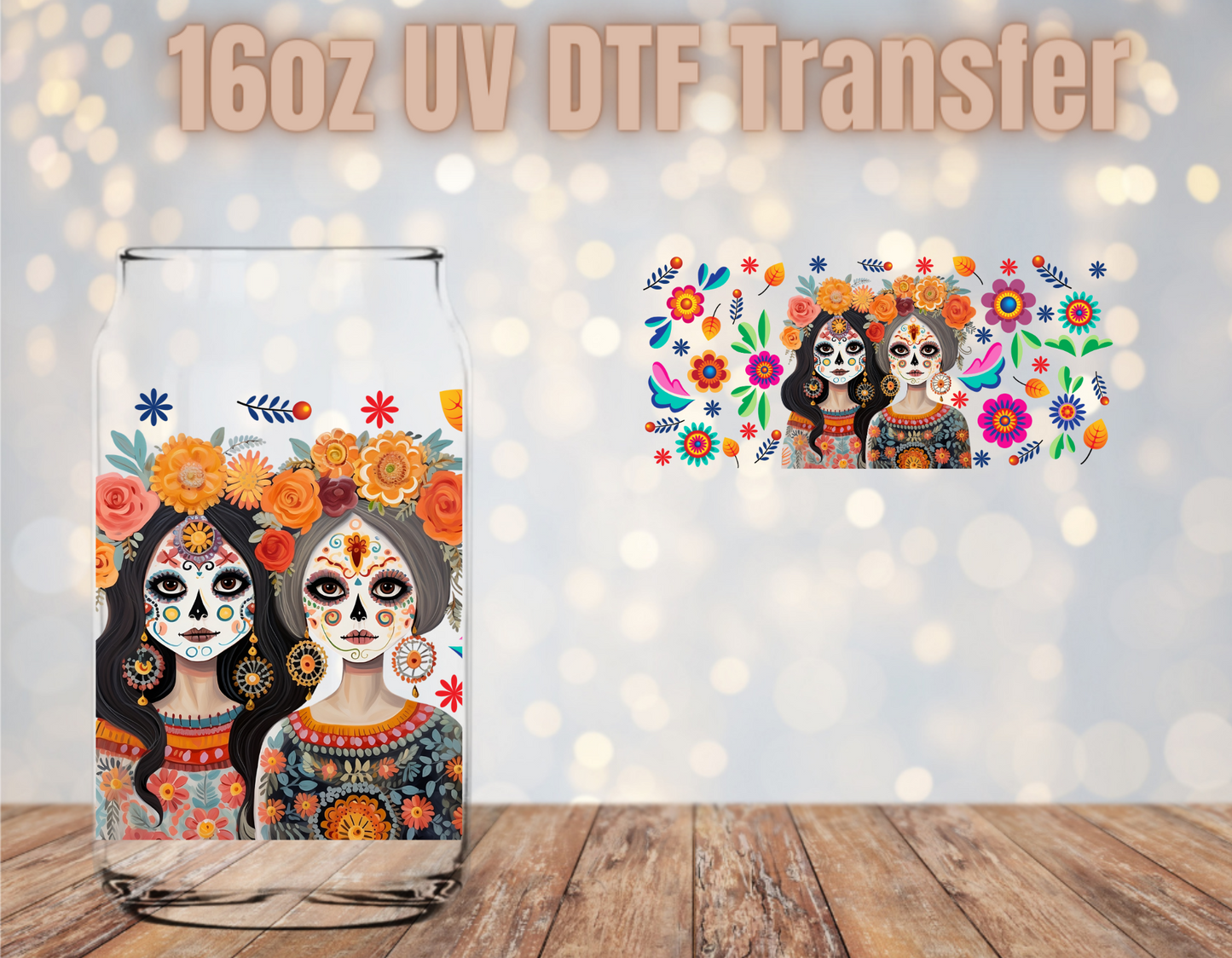 Las Catrinas UV DTF Wrap