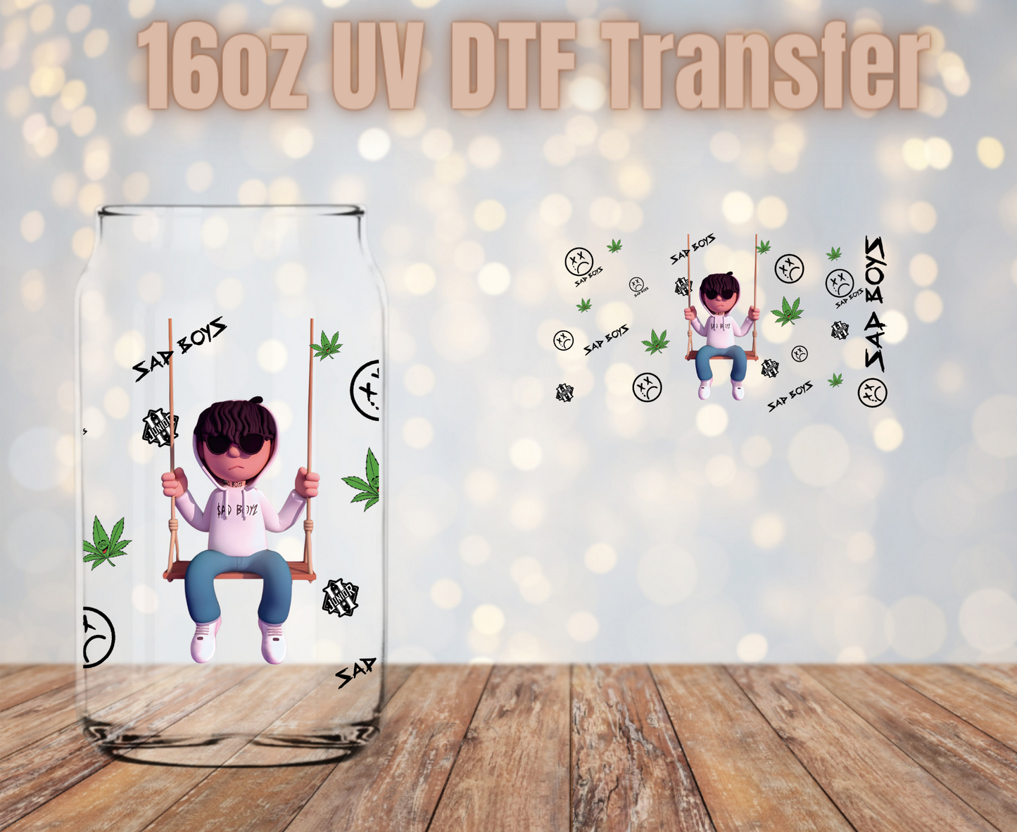 J H Sad Boys UV DTF Wrap
