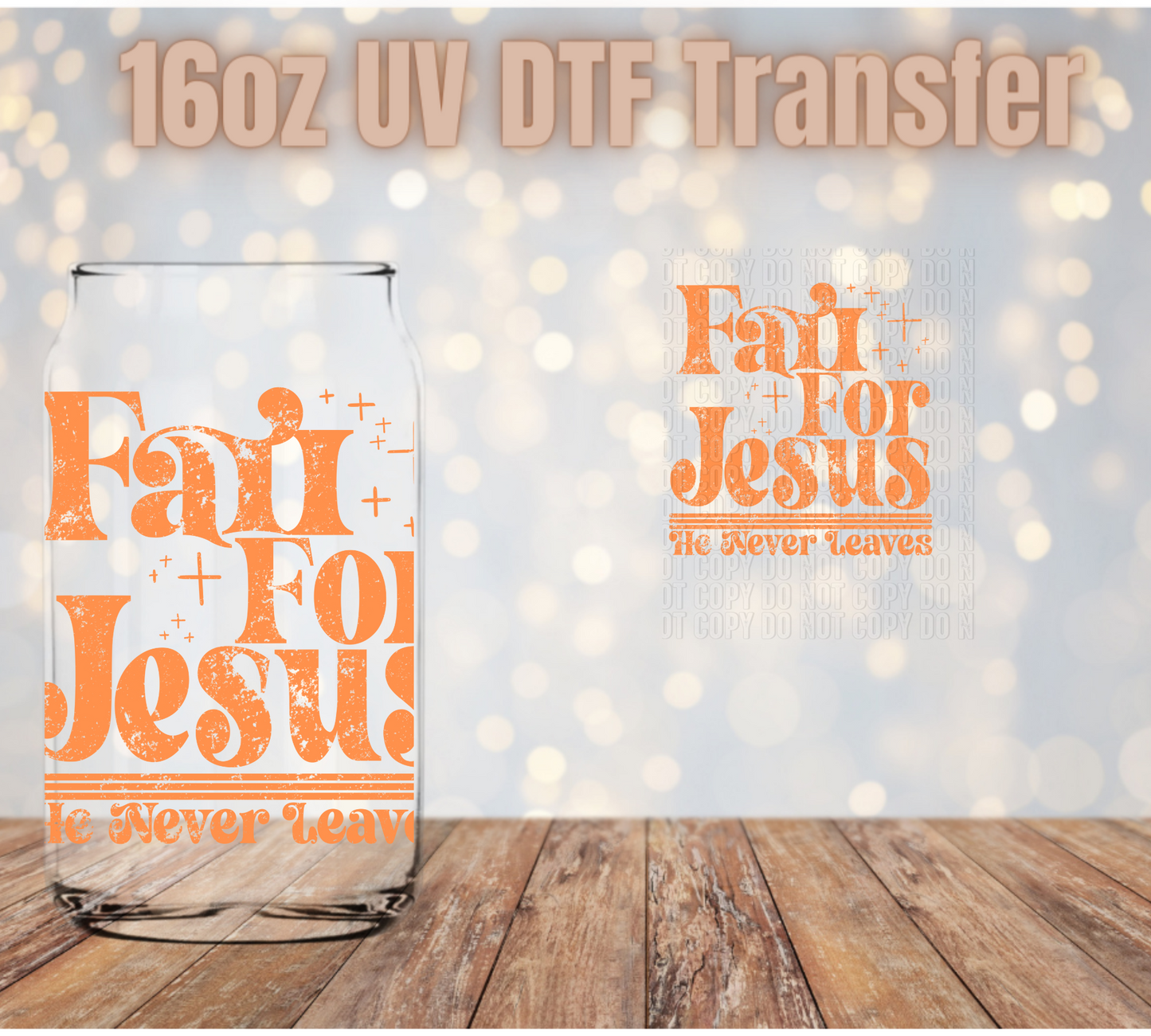 Fall for Jesus UV DTF Wrap
