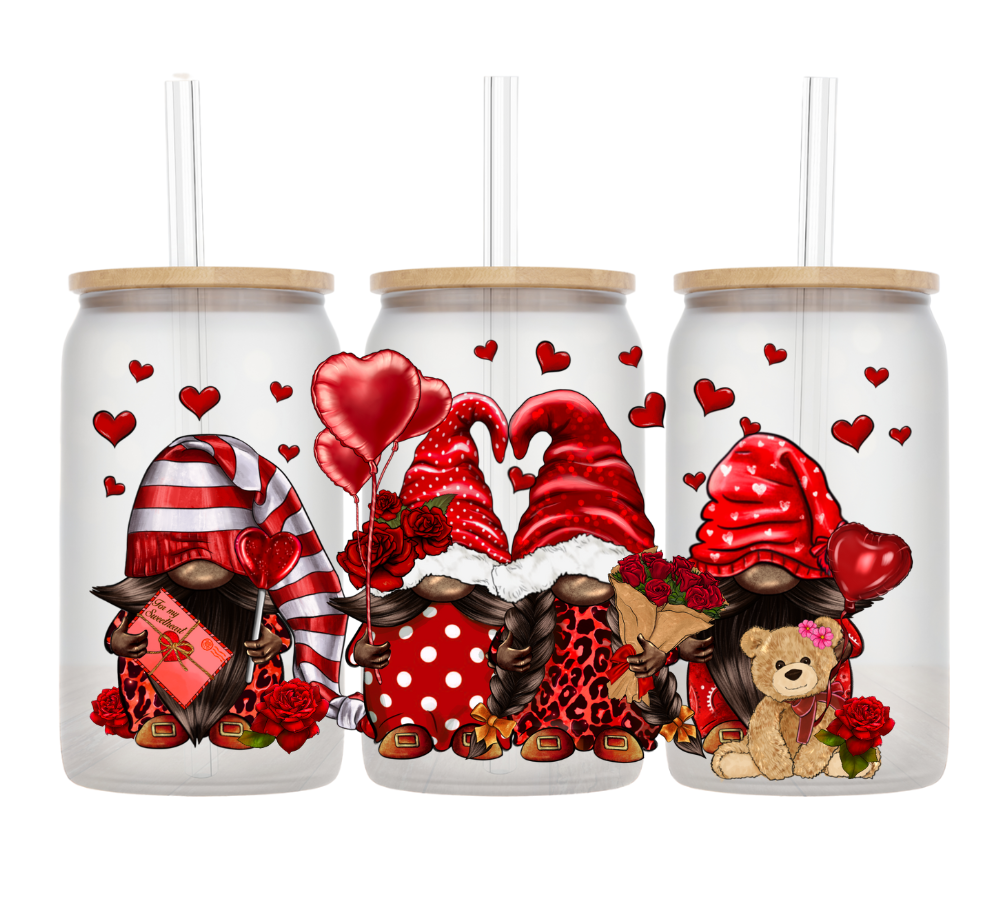 V Day Gnomes UV DTF Wrap