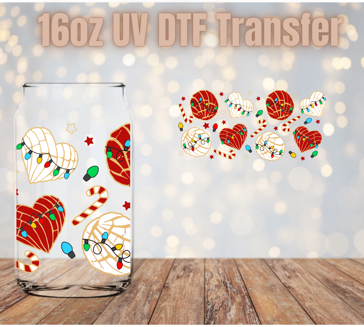 Christmas Conchas UV DTF Wrap