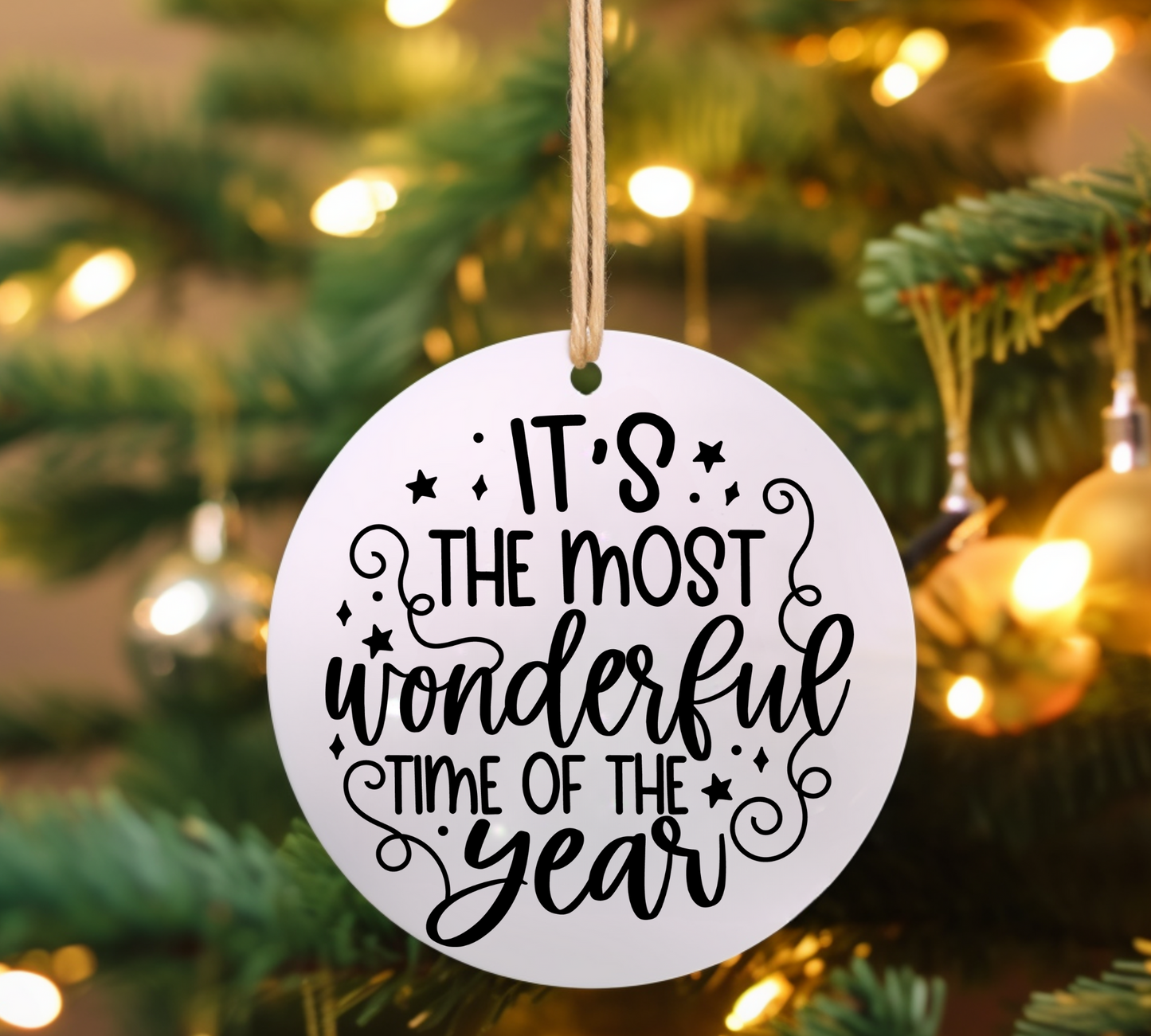 Its the most wonderful time of the year UV DTF Ornament Decal