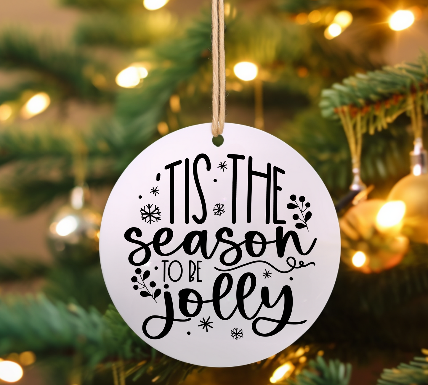 Tis the season to be jolly UV DTF Ornament Decal