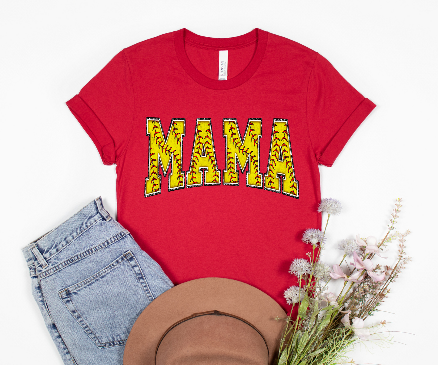 Mama softball print Clear Film Screen Print