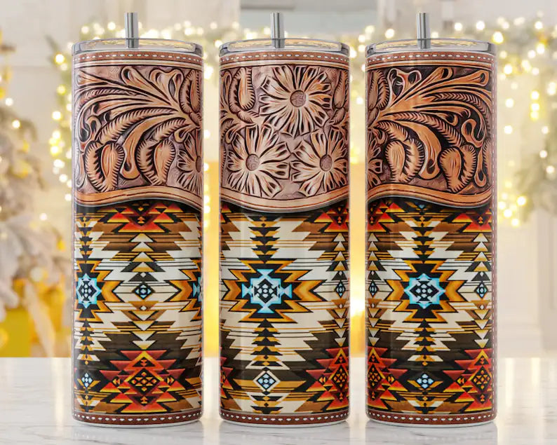 Western tooled leather Sublimation Transfer