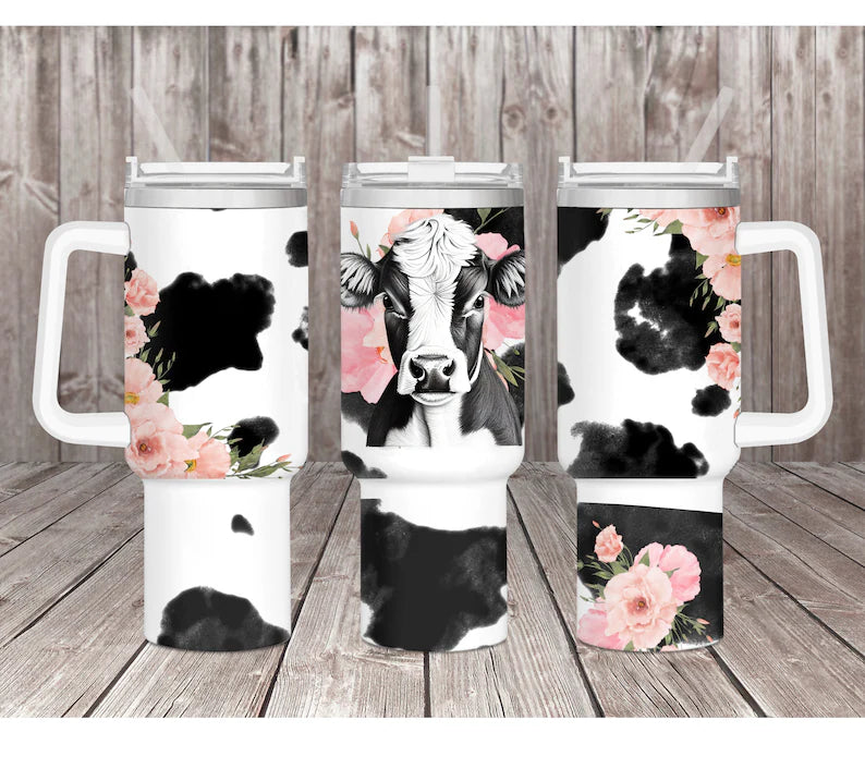 Cow 40oz Quencher Sublimation Transfer