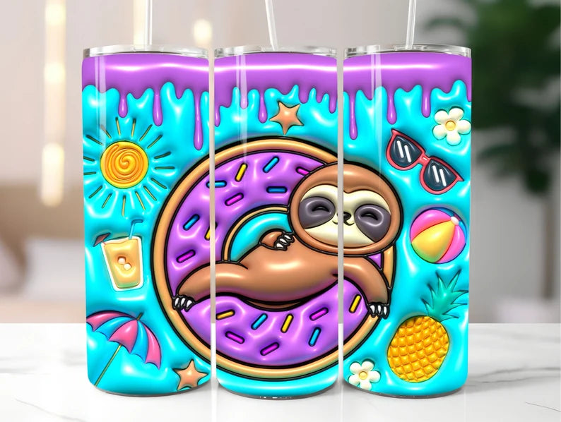 Summer sloth Sublimation Transfer