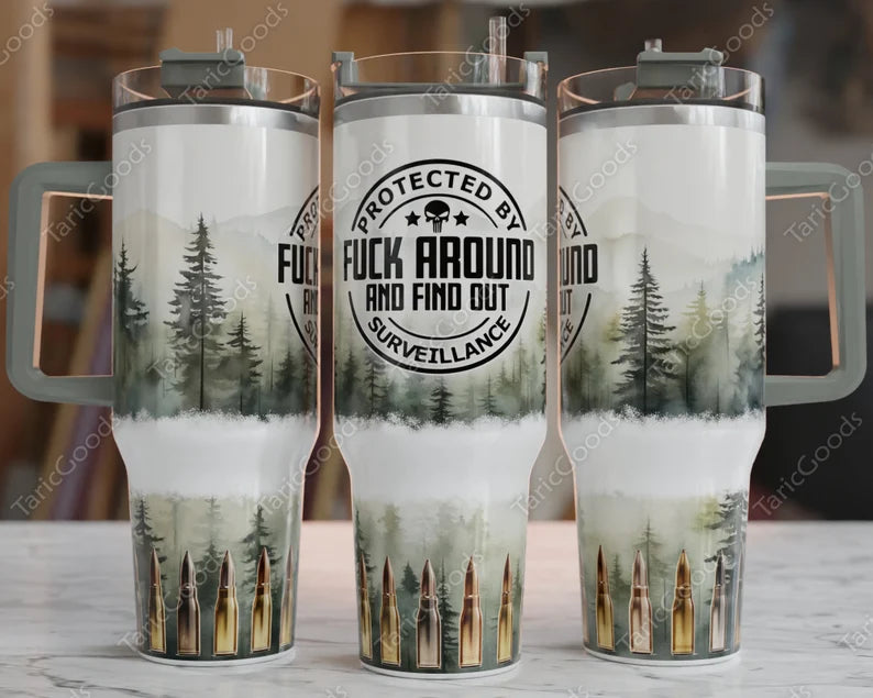 Protected By 40oz Quencher Sublimation Transfer