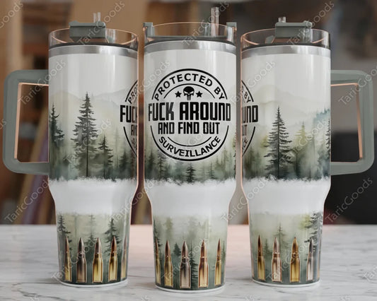 Protected By 40oz Quencher Sublimation Transfer