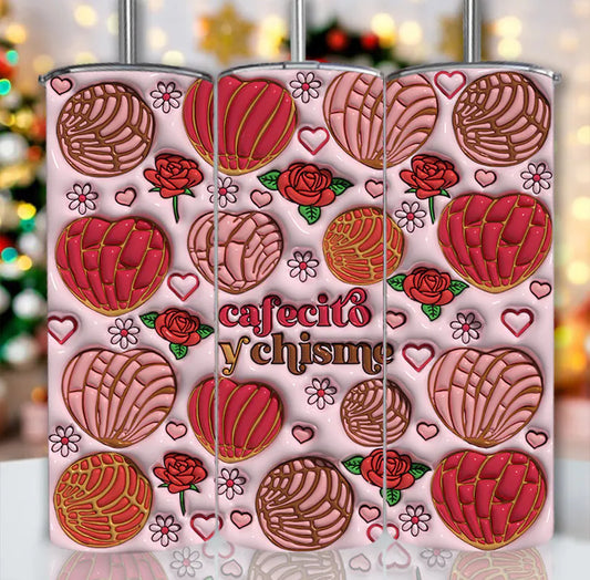 3D Love Conchas Cafecito y chisme Sublimation Transfer