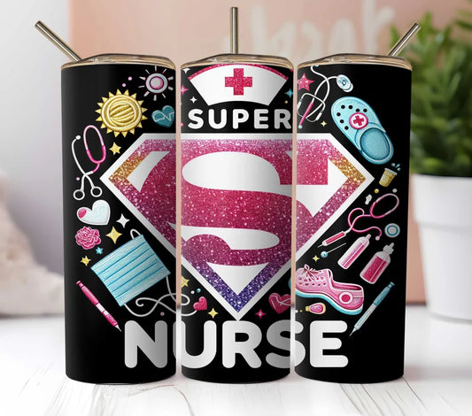 Super Nurse Tumbler transfer