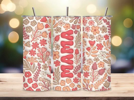 3D Mama Peach Tumbler Transfer