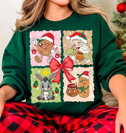 Feliz Navidad season with red coquette bow Direct To Film