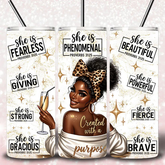 Created with a purpose Tumbler Transfer