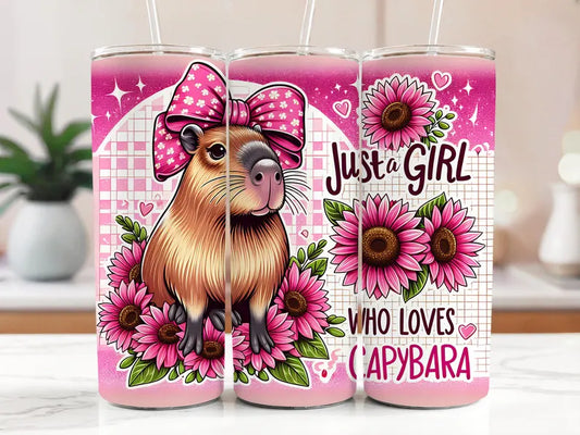 Just a girl who loves Capybara Tumbler Transfer
