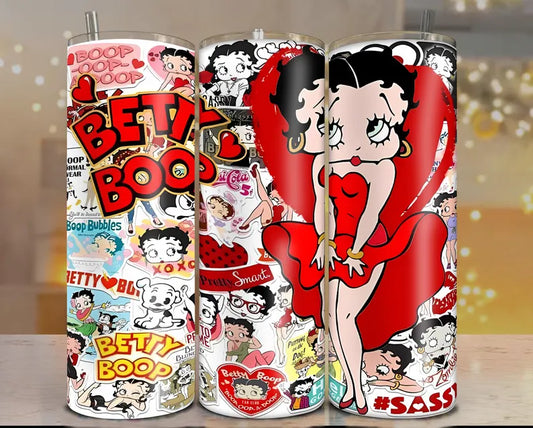 Betty red Tumbler Transfer
