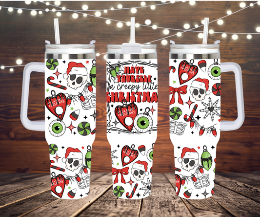 Creepy Christmas 40oz Quencher Sublimation Transfer