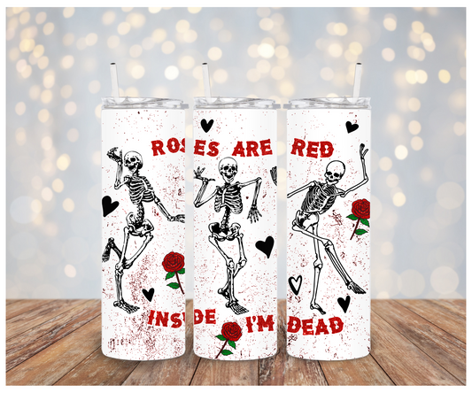 Roses are Red inside I'm dead Adhesive Vinyl Wrap