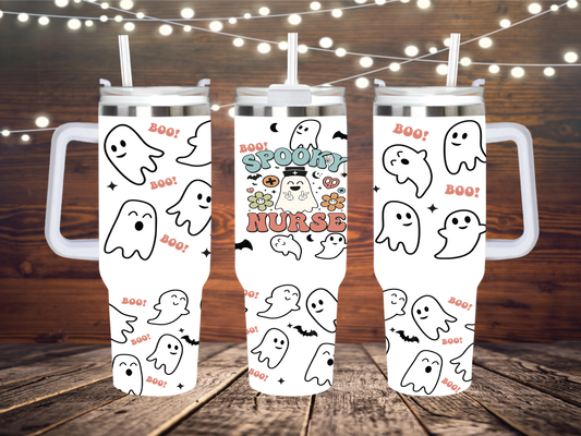 Spooky Nurse 40oz Quencher Sublimation Transfer