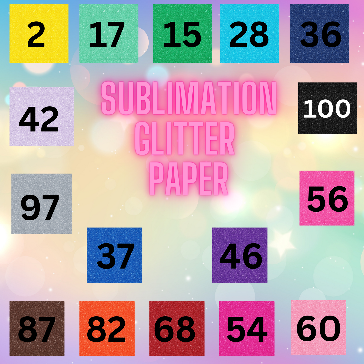 Digital glitter paper Sublimation Transfer
