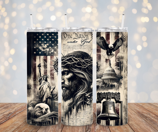 One nation under god Tumbler Transfer