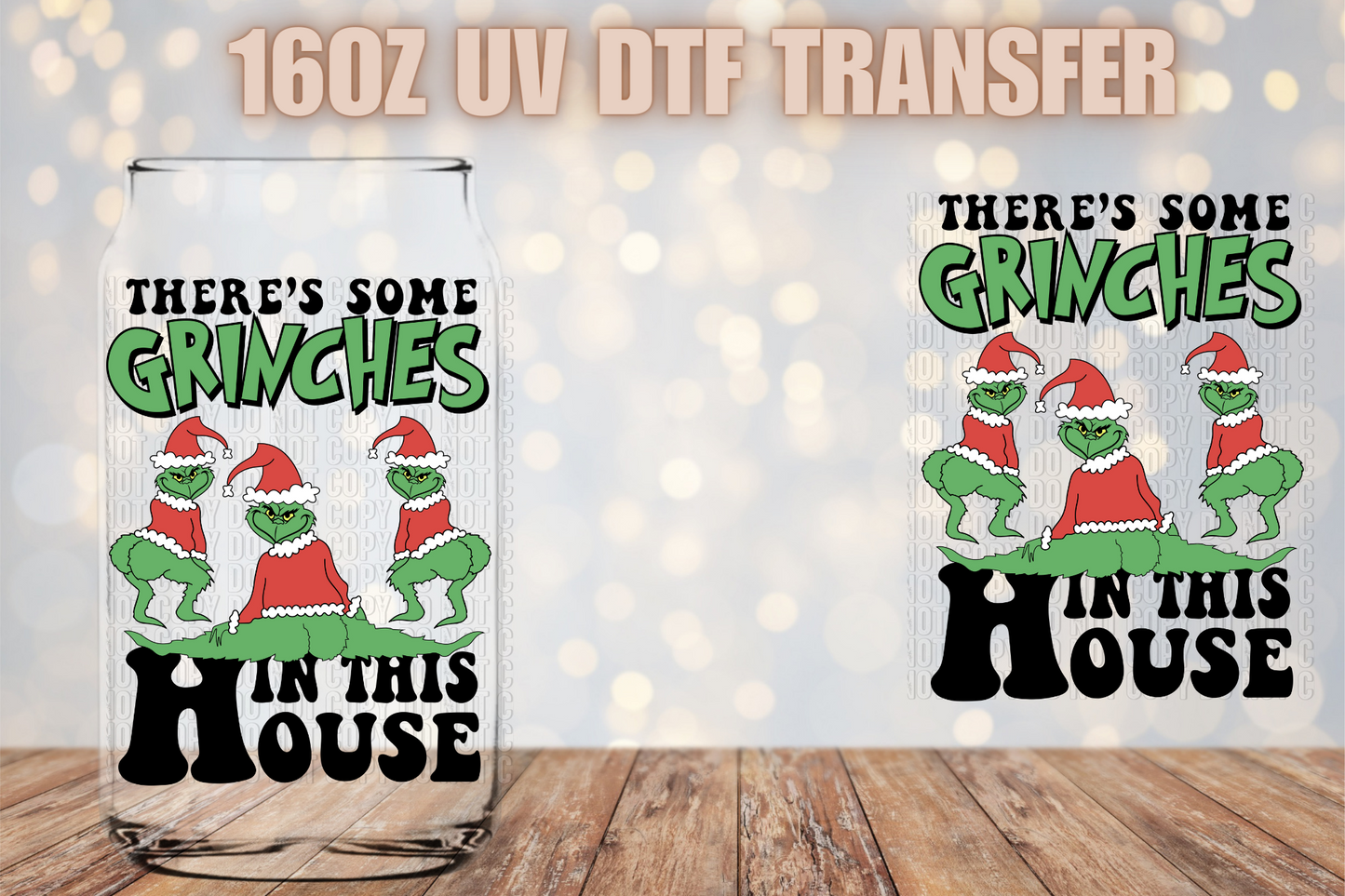 There's Some Green Men in this house UV DTF Wrap