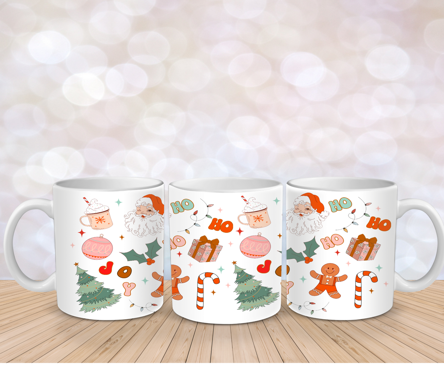 Retro Christmas Mug Wrap