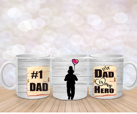 #1 Dad mug wrap