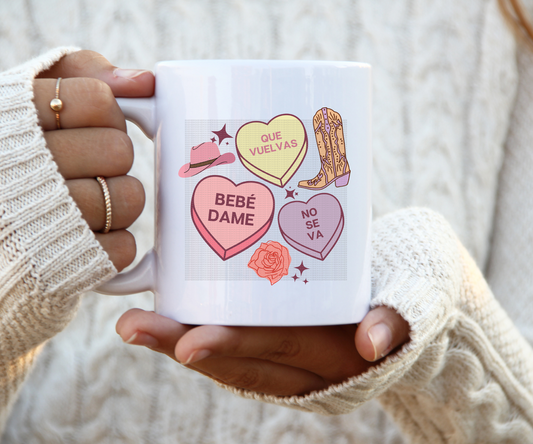 Grupo Frontera hearts mug wrap