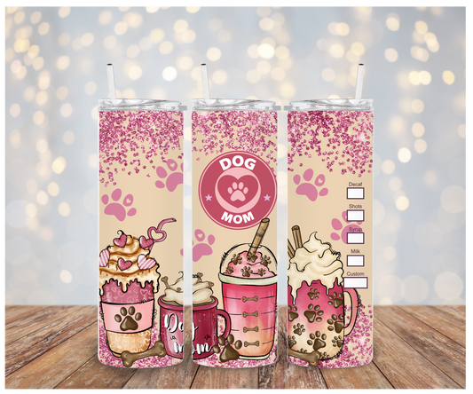 Dog Mom lattes Sublimation Transfer