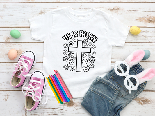 He Is Risen coloring book screen print