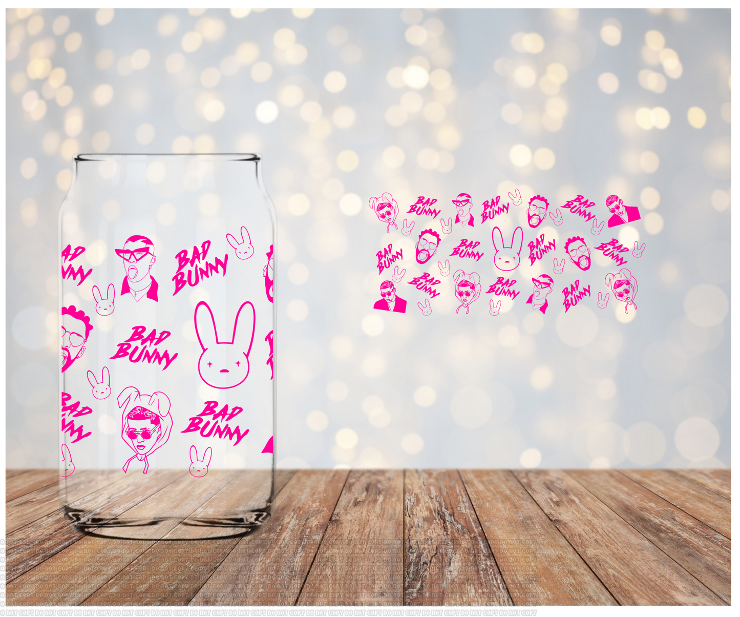 Bad Bunny UV DTF wrap