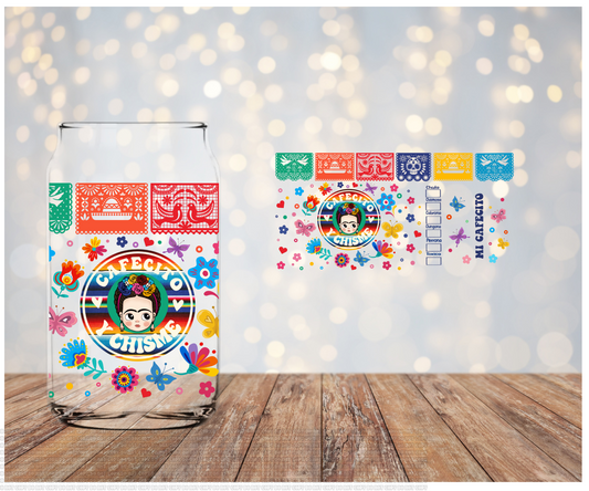Cafesito Y Chisme papel picado Libbey Sublimation Transfer