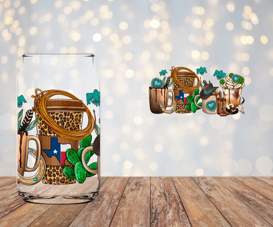 Texas Lattes Libbey Sublimation Transfer