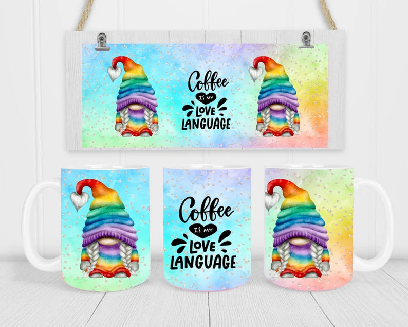 Coffee is my love language mug wrap