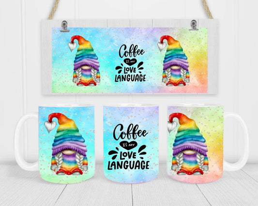 Coffee is my love language mug wrap