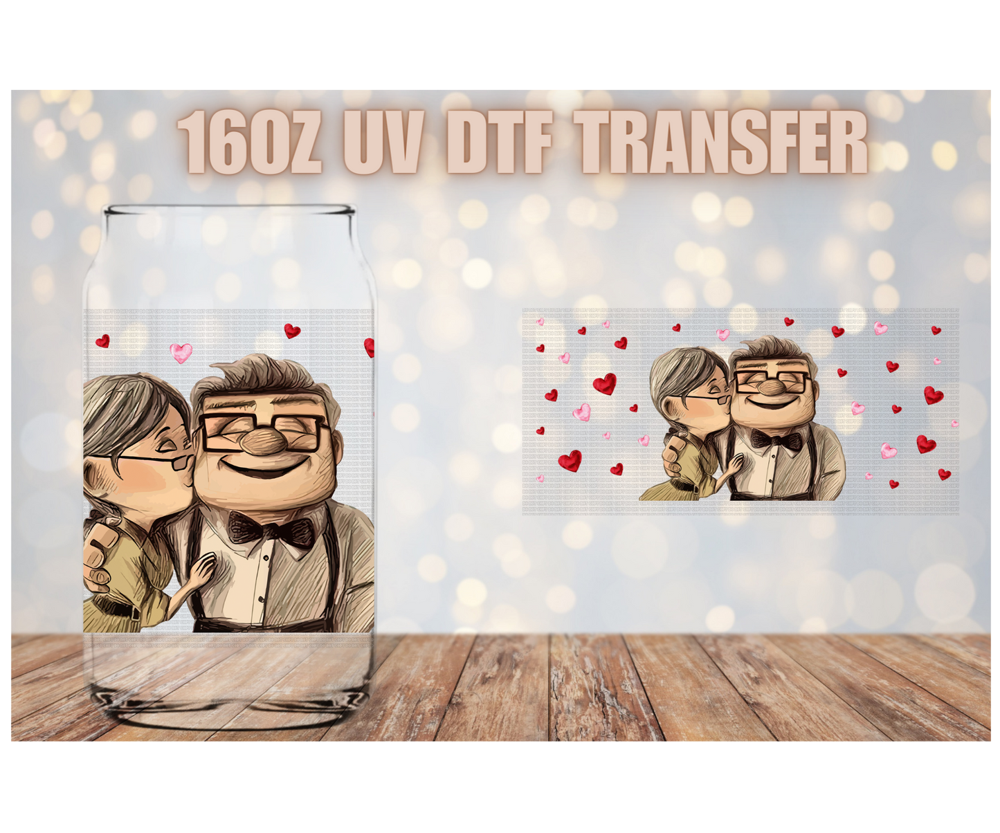 Valentines Day Couple UV DTF Wrap