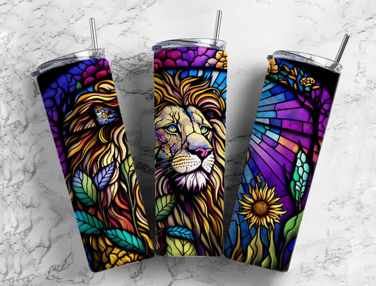 Stained glass Lion Sublimation Transfer