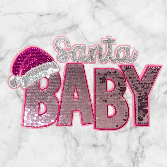 Santa Baby Sequin Patch