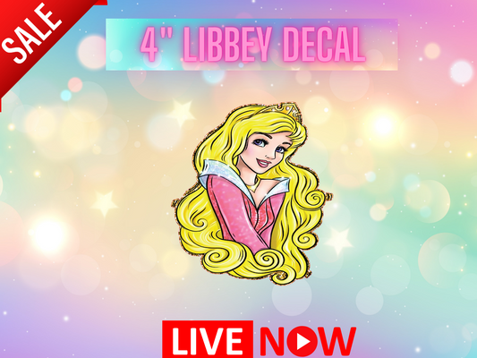 Pink Dress Girl Libbey Decal