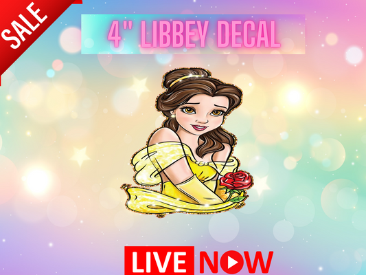 Red Rose Girl Libbey Decal