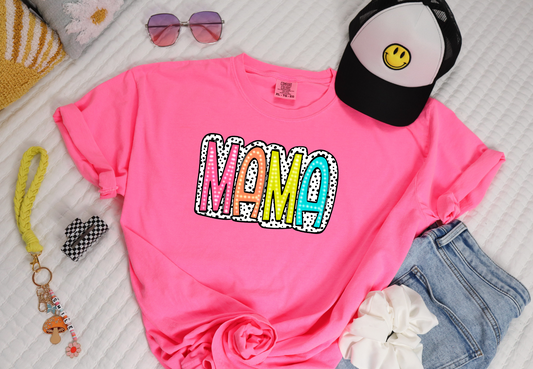 Mama colorful Clear Film Screen Print