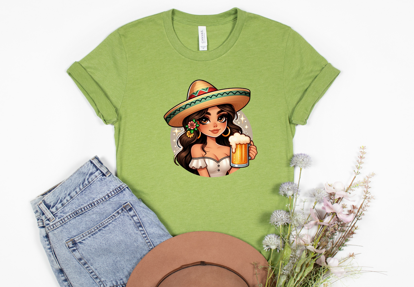 Cerveza cutie  Clear Film Screen Print
