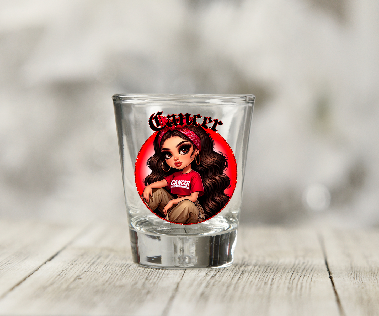 Zodiac Girls  UV DTF Shot Glass Decal